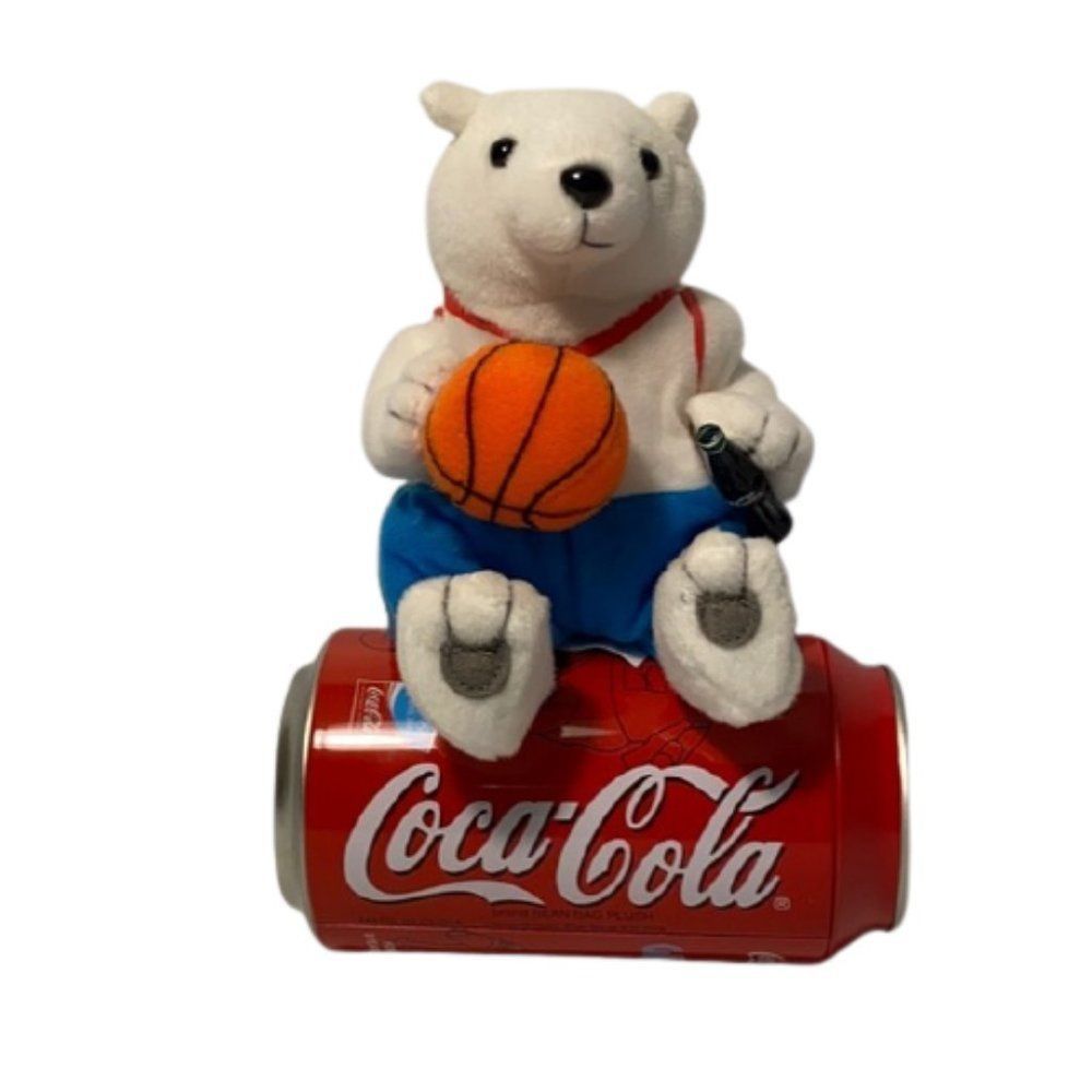 🆕Vintage Coca Cola Plush Polar Bear 2004 Athens Basketball - Picture 2 of 6